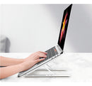 Base Suporte Para PC Notebook Alumínio Portátil Articulado Dobrável Tablet Laptop Mesa